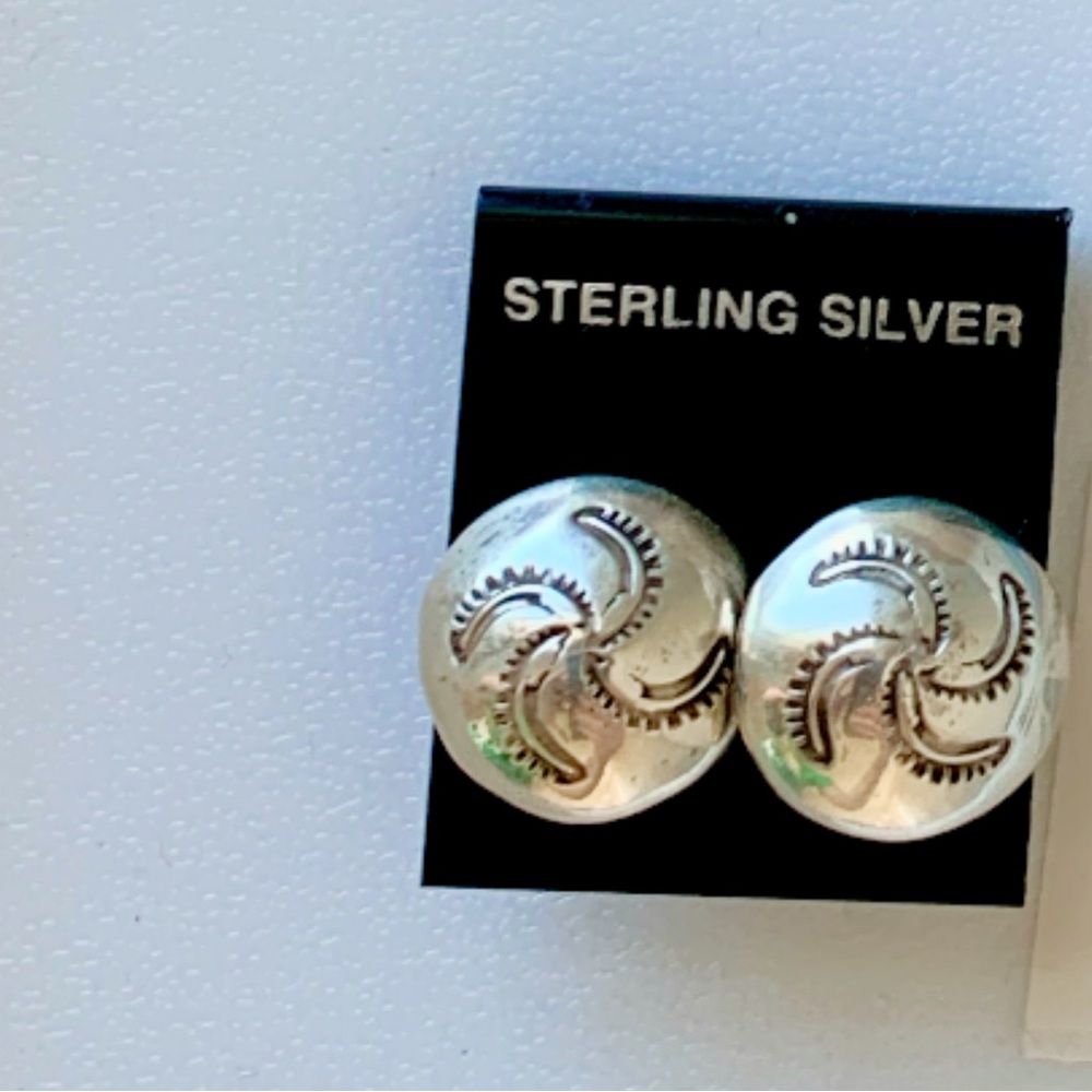 Sterling silver earrings- lightweight ~ Navajo Handmade